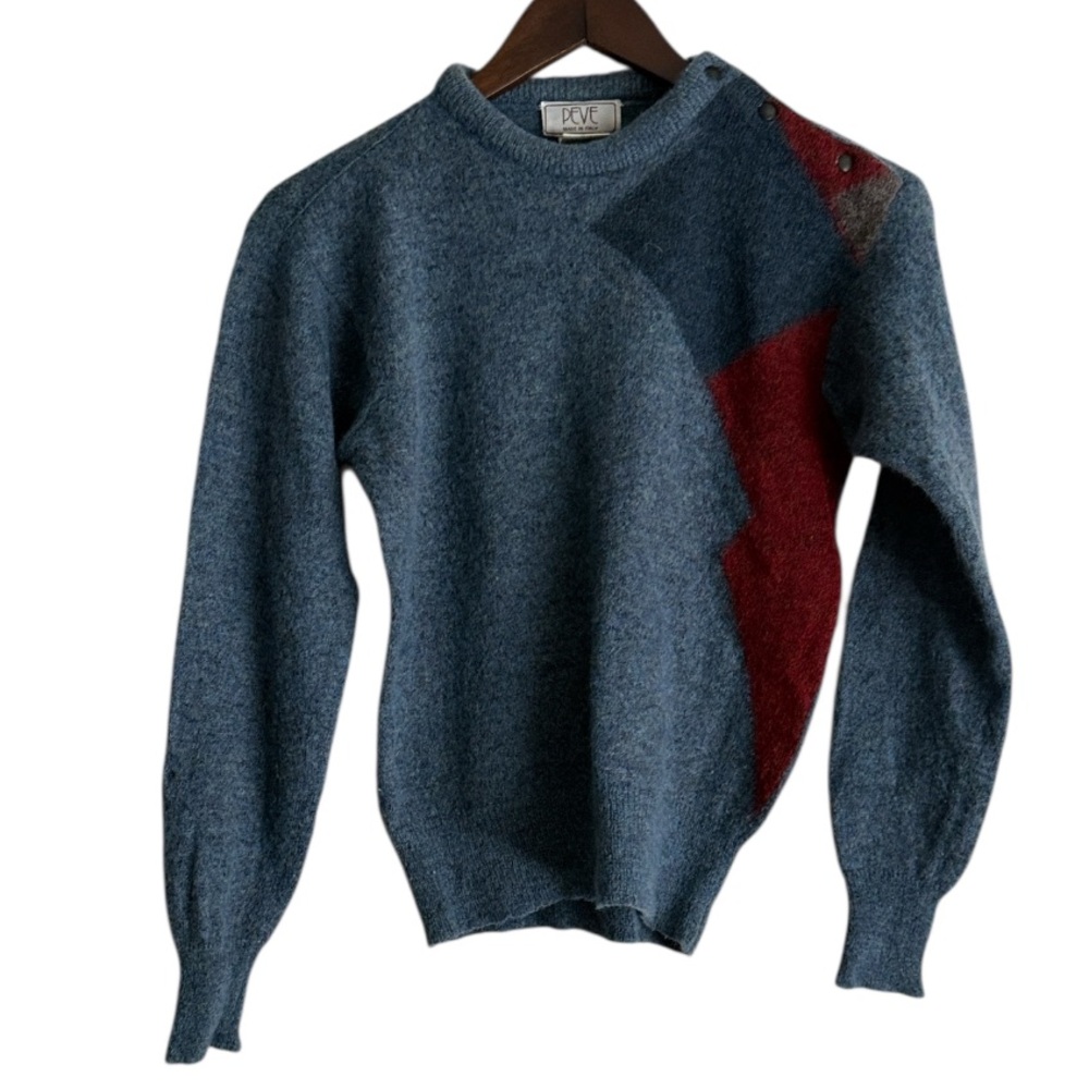 Vintage Peve Mohair Colorblock Sweater Sz S
